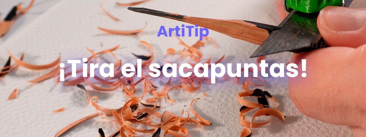 Cómo afilar el lápiz de dibujo con cúter